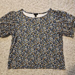Fun Floral Ann Taylor Top Size Large